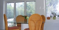 Bi-Folding Doors with Slatted Blinds