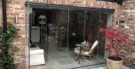 glass doors on summerhouse