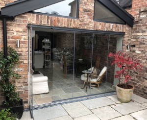 glass doors on summerhouse