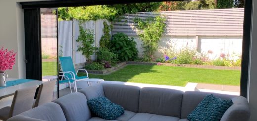 SunSeeker UltraSlim slide & turn doors, fully open to garden