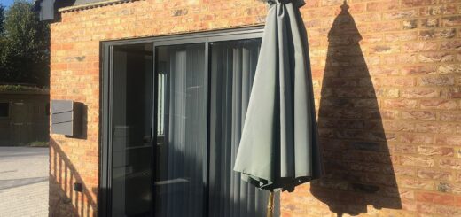 UltraSlim Doors in sunny brick wall