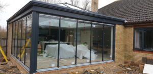 Bright extension with UltraSlim slide & turn patio doors