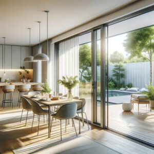 Aluminium Slimline Sliding Doors for wider viewing