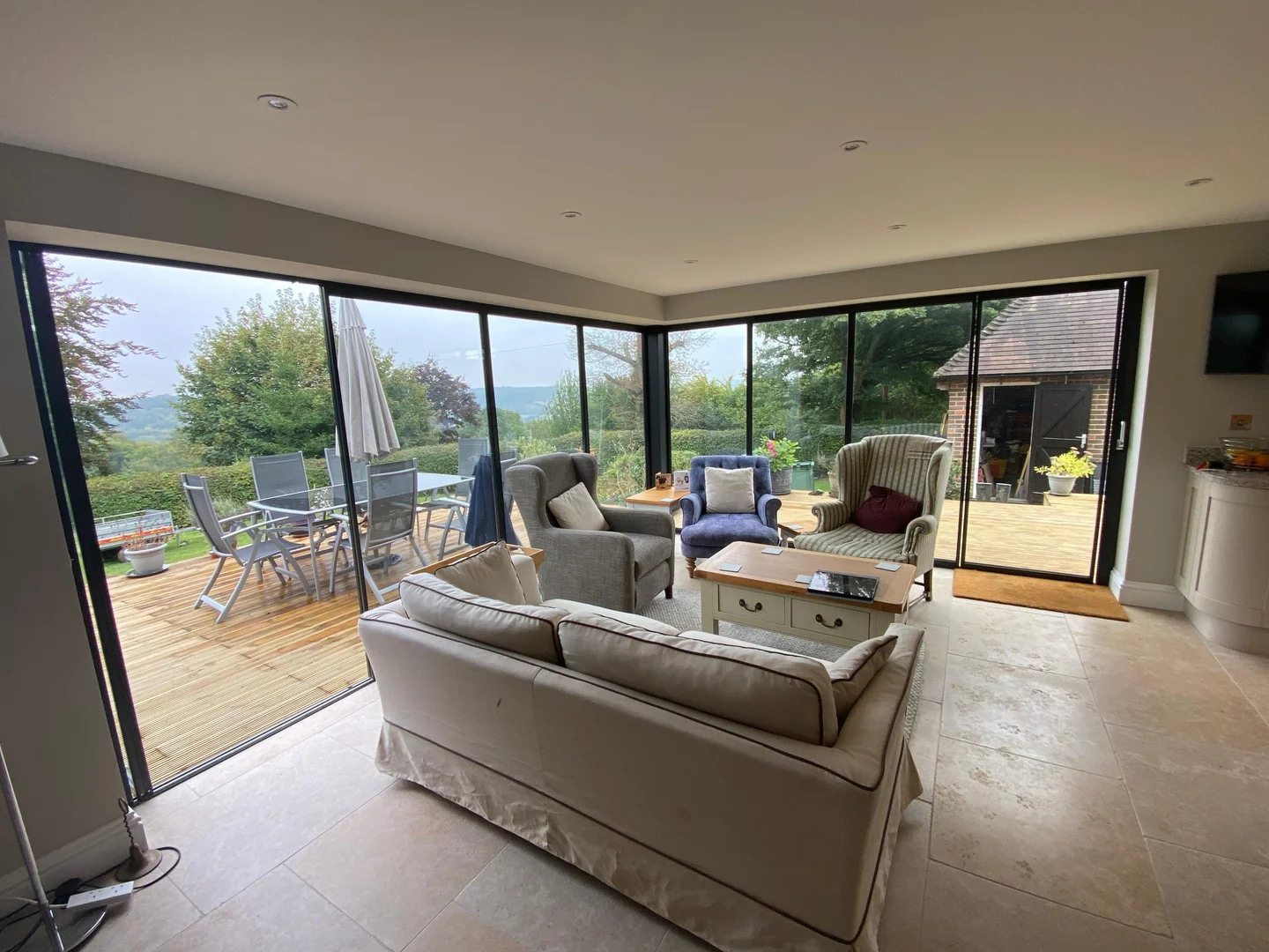 l shaped bifold doors