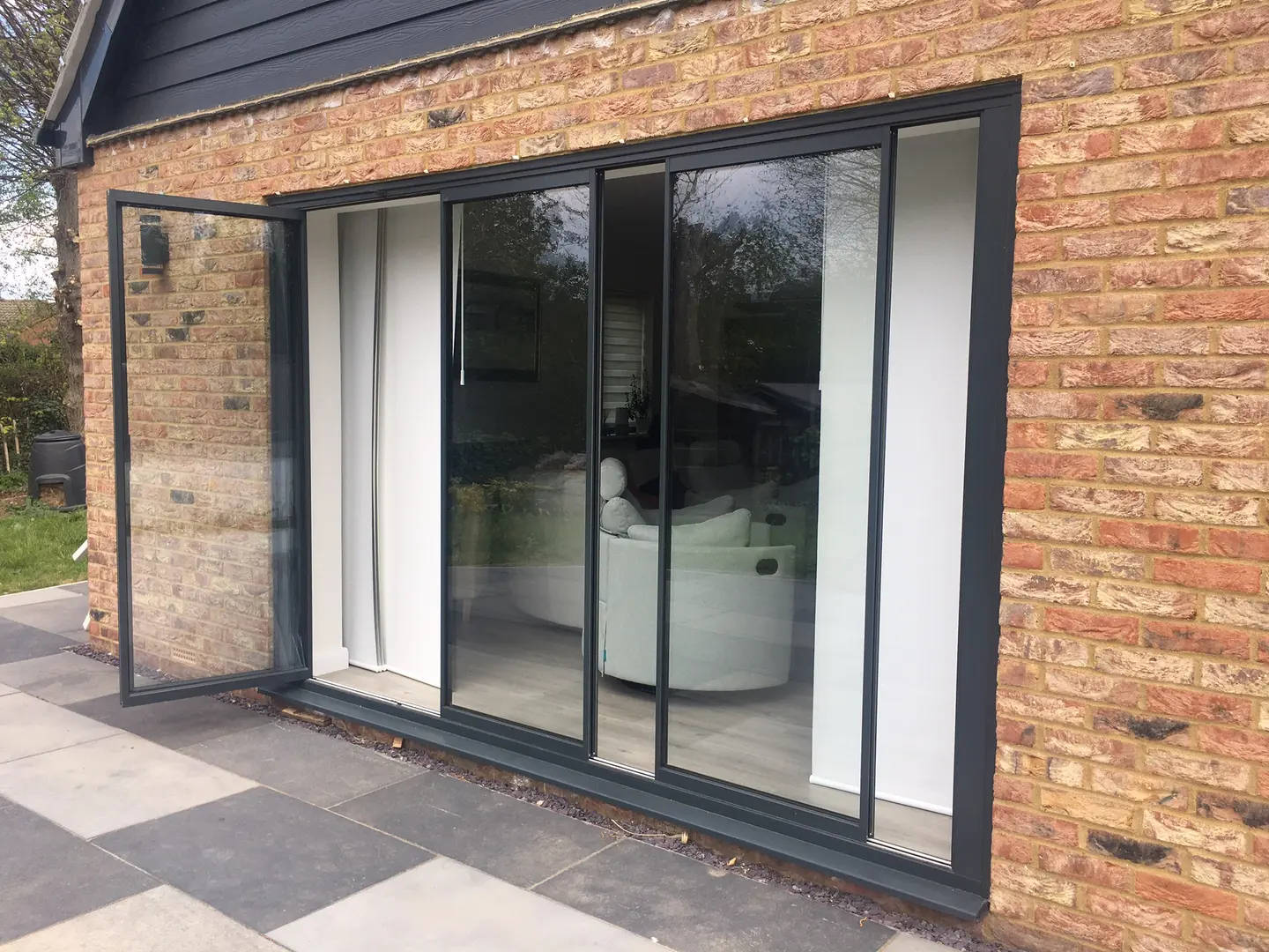 slide and stack external glass doors