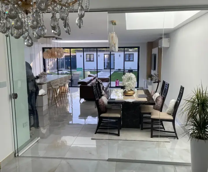 frameless glass doors single glazed
